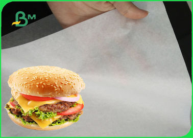 35gsm 햄버거 감싸기를위한 백색 기름이 안 배는 서류상 음식 종이 목록