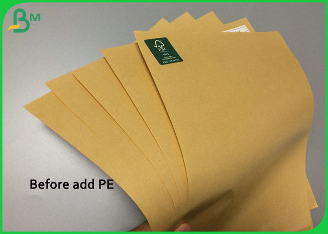 FDA Polythene는 1개의 측 간이 식품 감싸기를 위한 Kraft 140g PE 종이를 입혔습니다