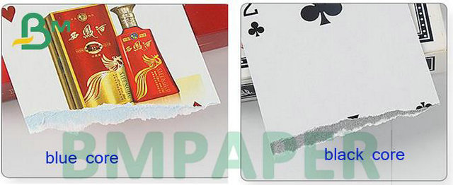 높은 순백 71 센티미터 72 센티미터 폭은 재생 카드를 위한 280gsm 300gsm 블루코레 C2S 종이를 끌어당깁니다