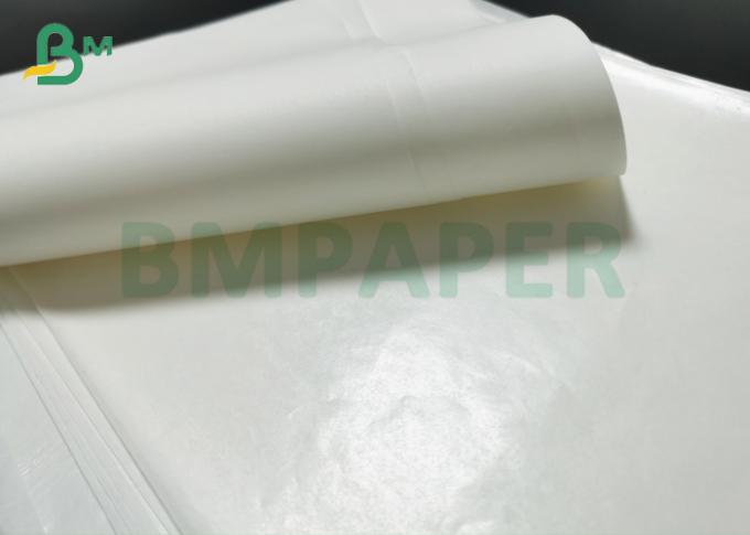 버거 포장을 위한 45g + 15g PE 광택 표면 식품 등급 하얀 크라프트 지