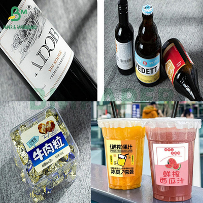 65gm 흰색 반짝이는 높은 수건 강도 종이 맥주 병 라벨을 만들기 위해 65 x 95cm