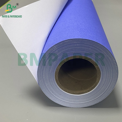 80gm 보라색 파란색 디지털 종이 CAD 플로터 롤 한쪽 흰색 610mm X 50m 2인치 코어