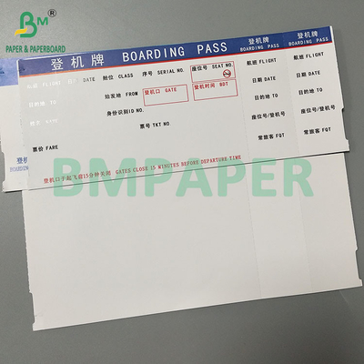 175GSM 화이트 빈 카드 열용 종이 탑승 카드를 위한 도울 사이드 프린팅