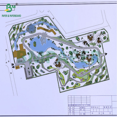 28파운드 32파운드 코팅 된 CAD 채용 종이 1 롤 한 팩 40' x 300ft 3' 코어