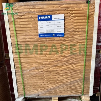 250gm 반짝이는 코팅 종이 61x96cm 70x100cm 랩 250sheet Ream 흰색 소파 C2S 아트 종이