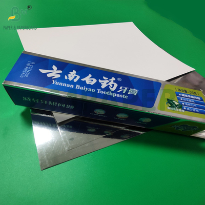 425gm 반짝이는 은 금속화 된 치약용 카드 박스 700 x 1000mm