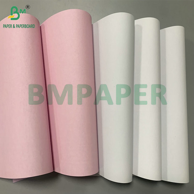 56gm 60gm CB CFB CF 흰색 파란색 분홍색 탄소 없는 종이 44.5cm 롤