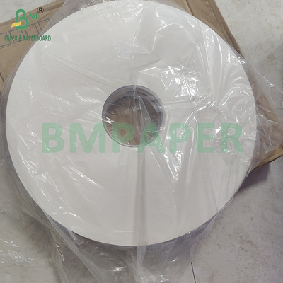 24gm 28gm 인쇄 가능 및 PE 코팅 된 흰색 빨대 포장 종이 롤 50mm 44mm
