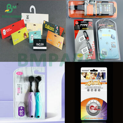 ブリスターパック用ヒートシール可能な白ボール紙シート、PVC/PETとの強力な接着性、防湿性、250g 300g、小売ディスプレイ用硬質紙