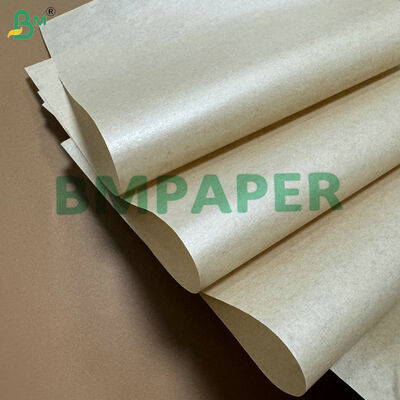 식품 등급 열 밀봉 가능 15gsm PE는 플라스틱 포크 포장용 40g 50g 브라운 포장지를 적층했습니다.