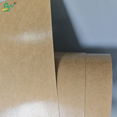 300gm + 15g PE 코팅 브라운 크래프트 종이 거리 음식 트레이 기름 방지 85cm
