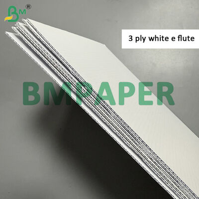 2ply 3ply E Flute Corrugated Board 120cm x 85cm, Two Sides White High Rigidity