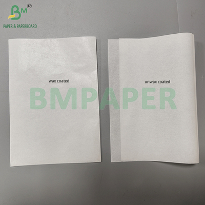 30gsm 35gsm 흰색 코팅되지 않은 왁스 기반 종이, 튀김 포장용